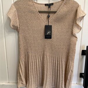 Adrianna Papell Women's Tan Top